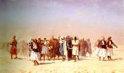 Jean-Leon Gerome Egyptian Recruits Crossing the Desert USA oil painting artist